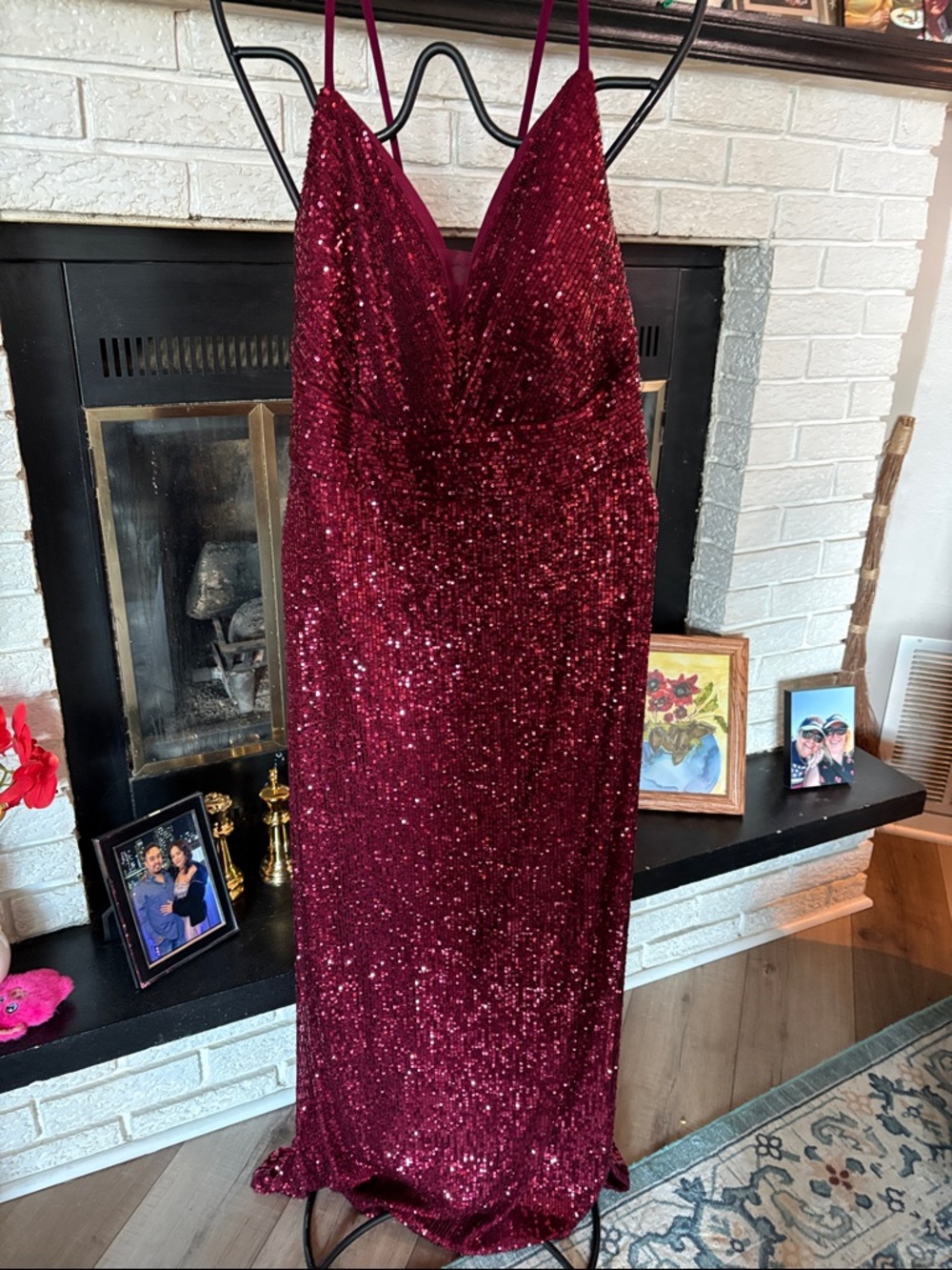 Morgan & Co. Deep Burgundy Evening Dress